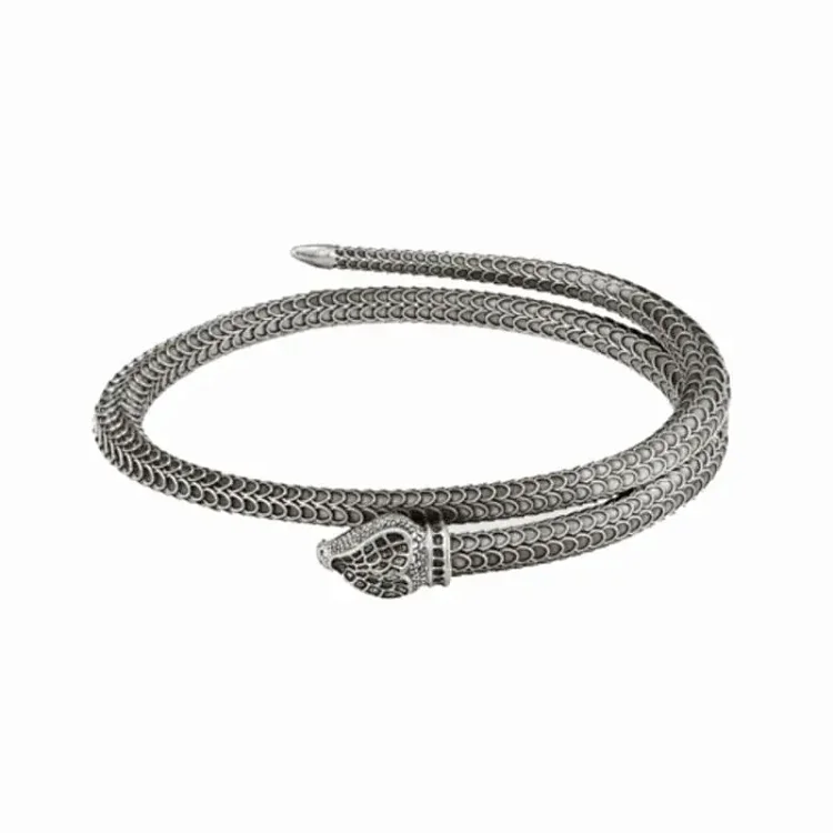 Silver Snake Bracelet, Silver, Jewelry