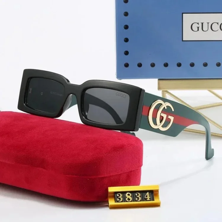 Gucci Sunglasses Black and Green GG Logo Mise