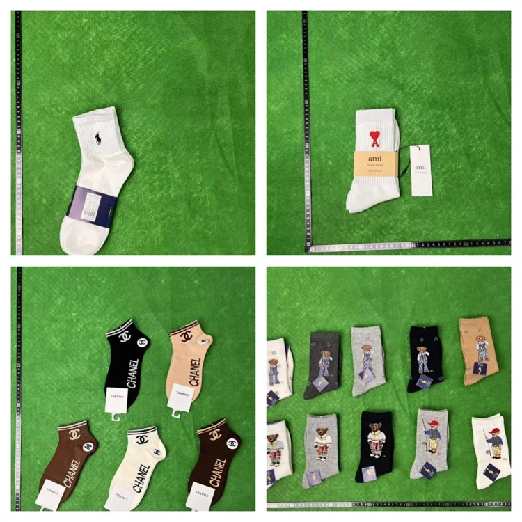 Chanel Socks, Ami Socks, Polo Socks, Various Colors, Mise