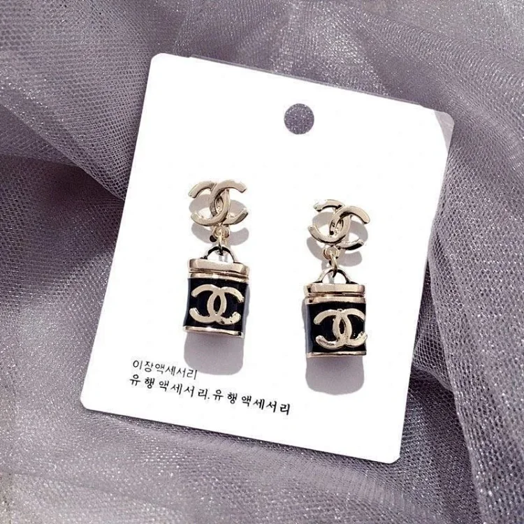 Chanel Earrings, Gold & Black, Jewelry