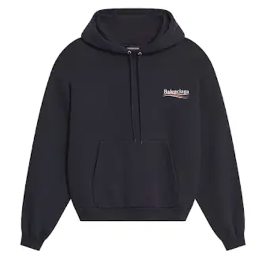 Balenciaga Logo Hoodie Black Hoodies