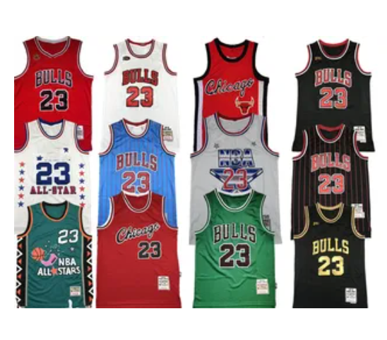 Chicago Bulls Basketball Jersey Multiple Colors Mise
