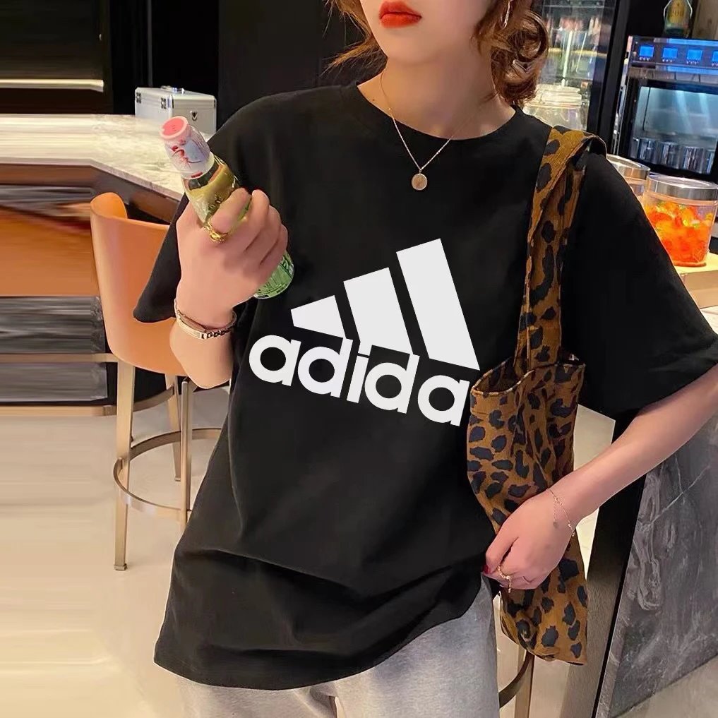 adidas logo black T-Shirt