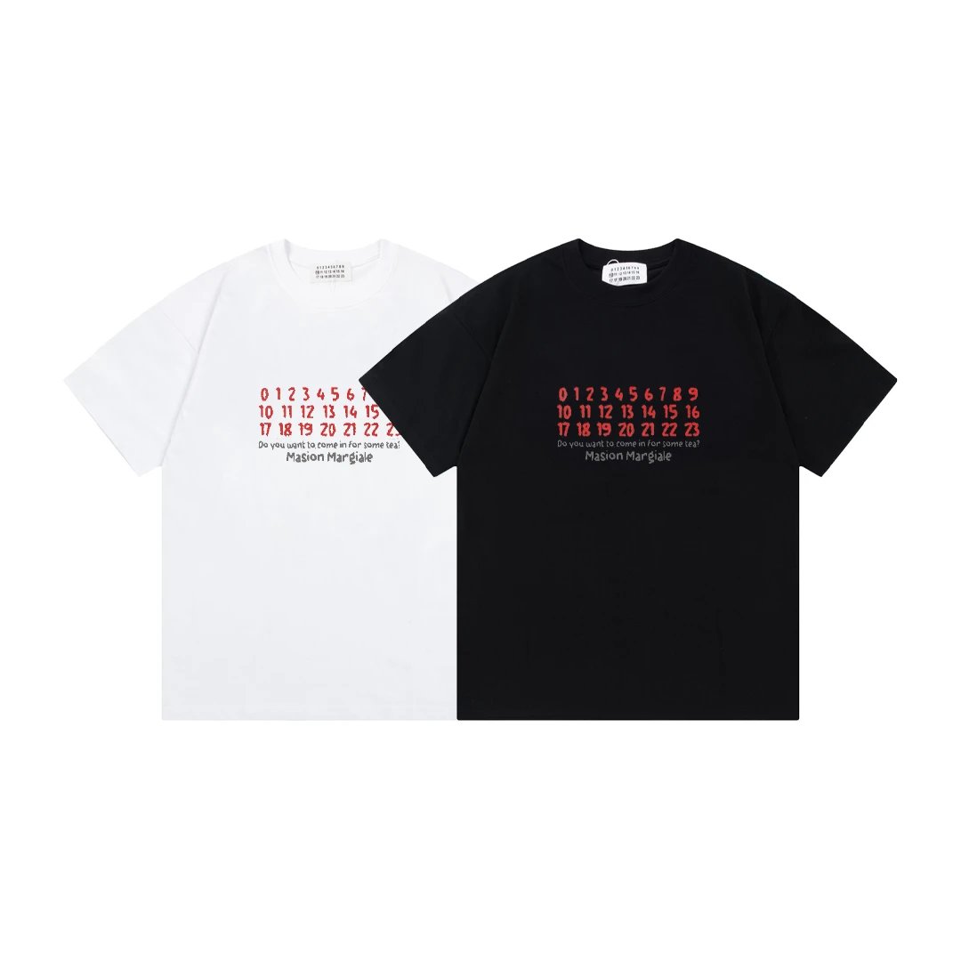 Maison Margiela Number Logo Graphic T-Shirt White/Black