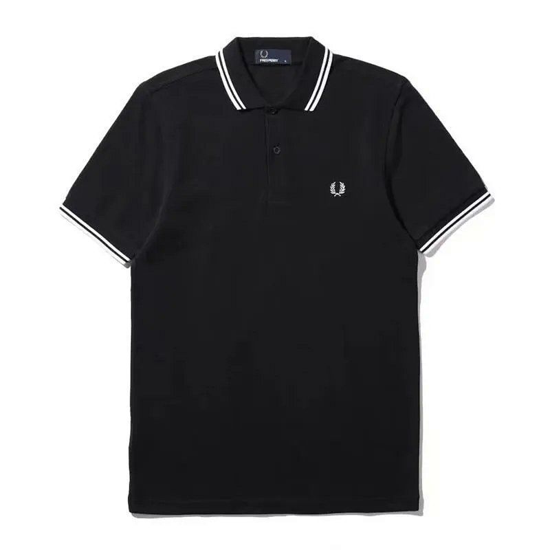 Hugo Boss x Moncler Collaborative Polo Shirt in White & Navy Blue – Luxury Design with Signature Details