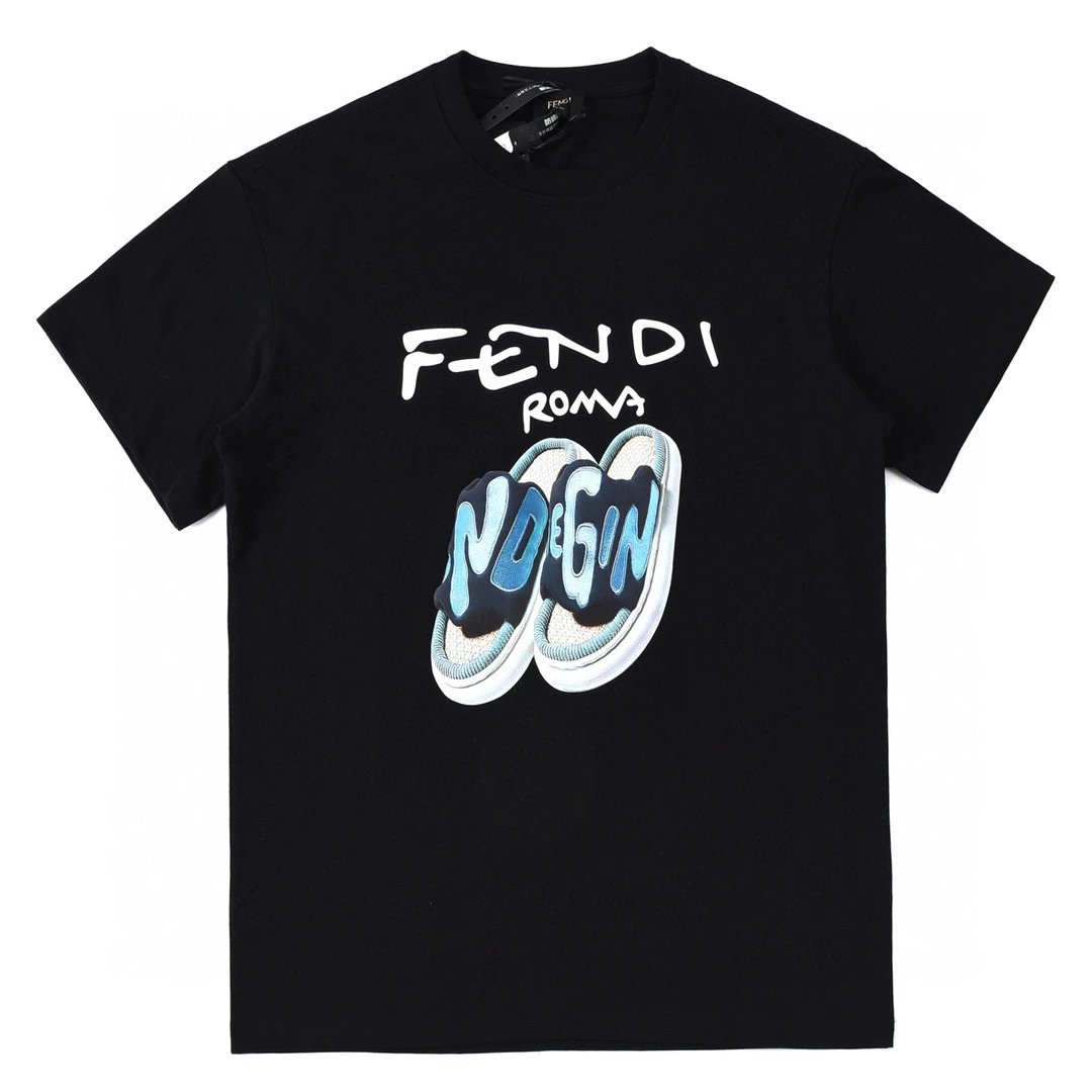 fendi roma t-shirt black t-shirts
