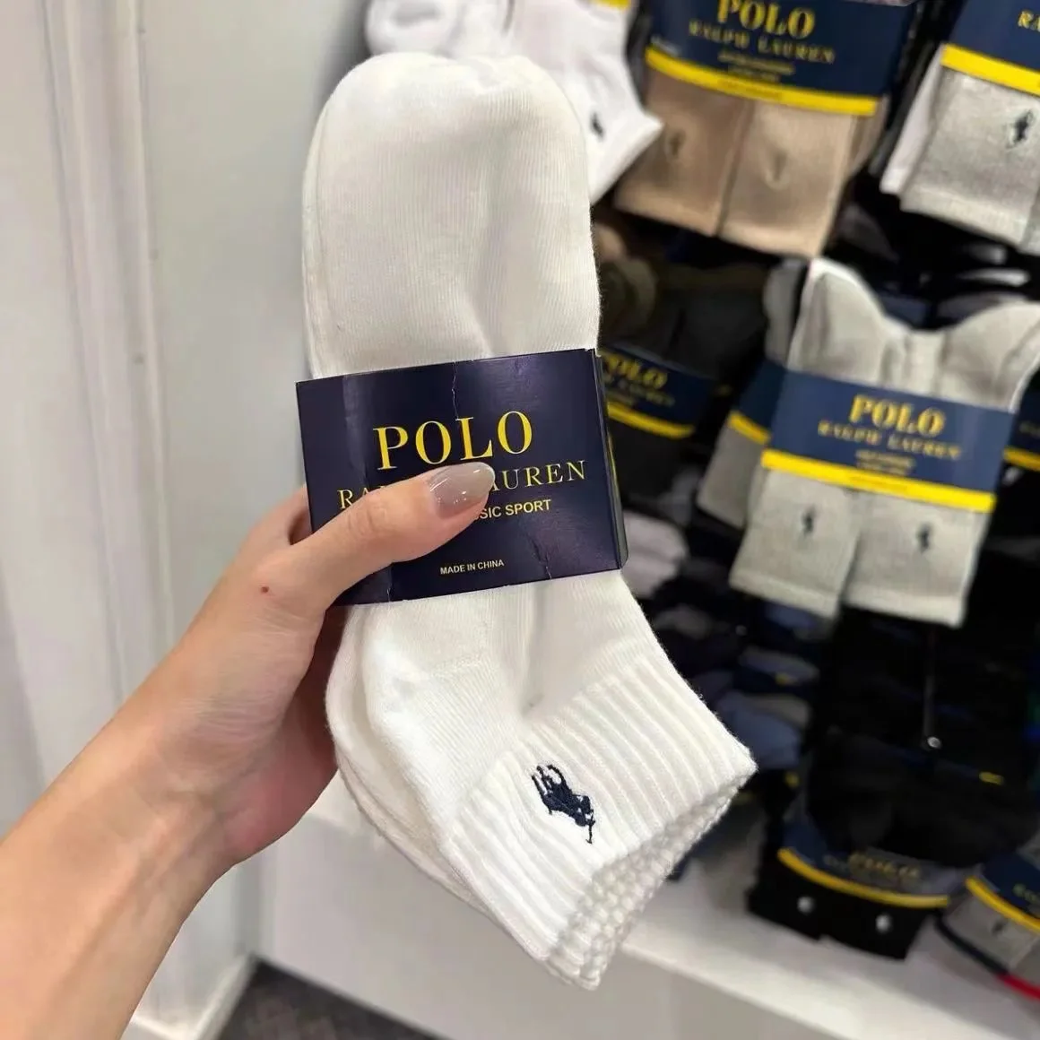 Polo Ralph Lauren Classic Sport Socks White Mise