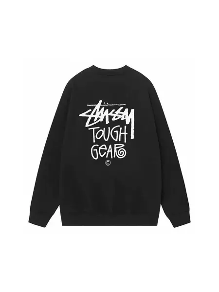 Stussy Tough Gear Sweatshirt Black Hoodie