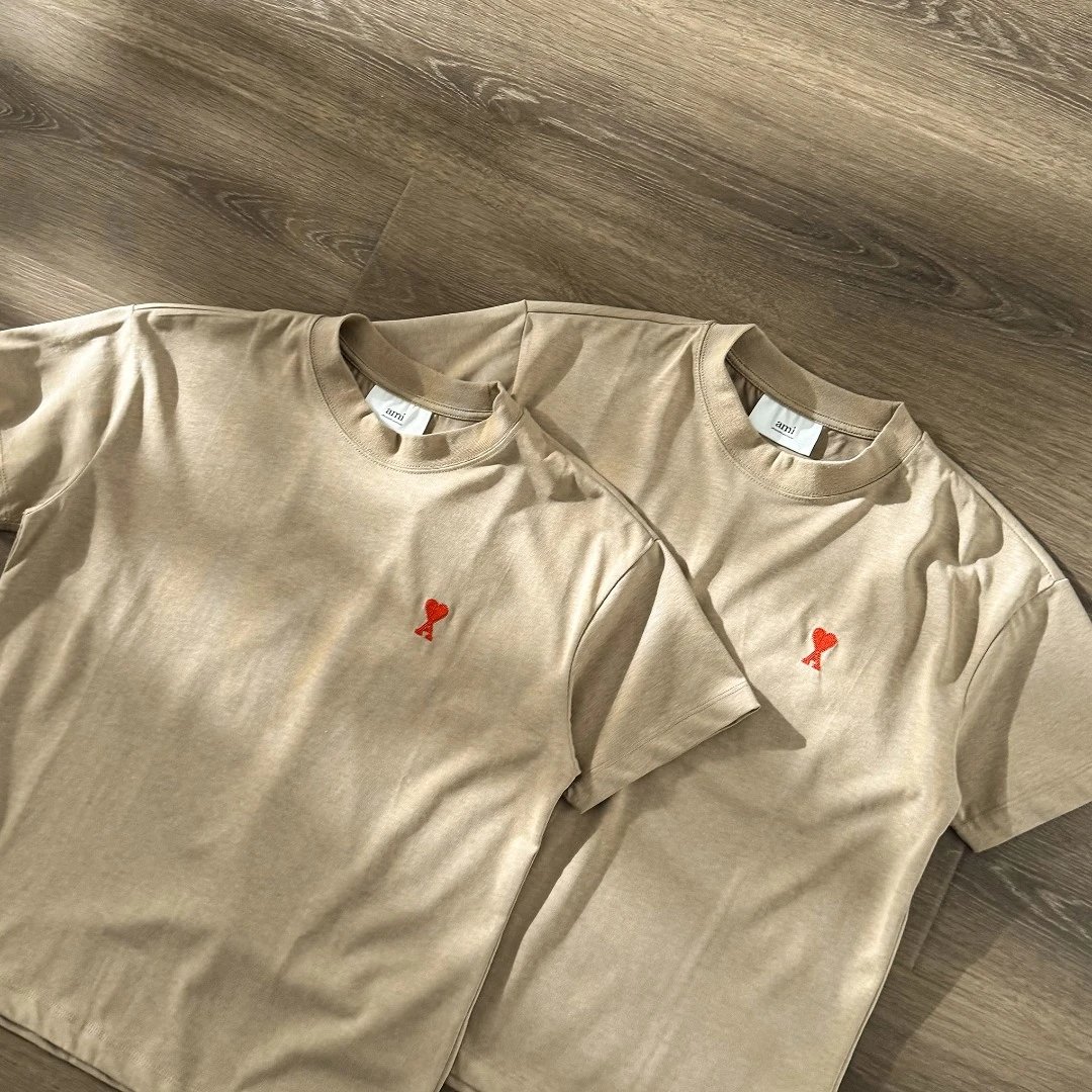 ami t-shirt beige t-shirts
