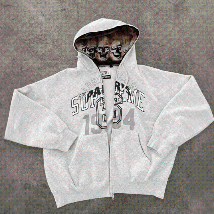 Supreme Supreme 1994 Zip-Up Hoodie Gray Hoodies