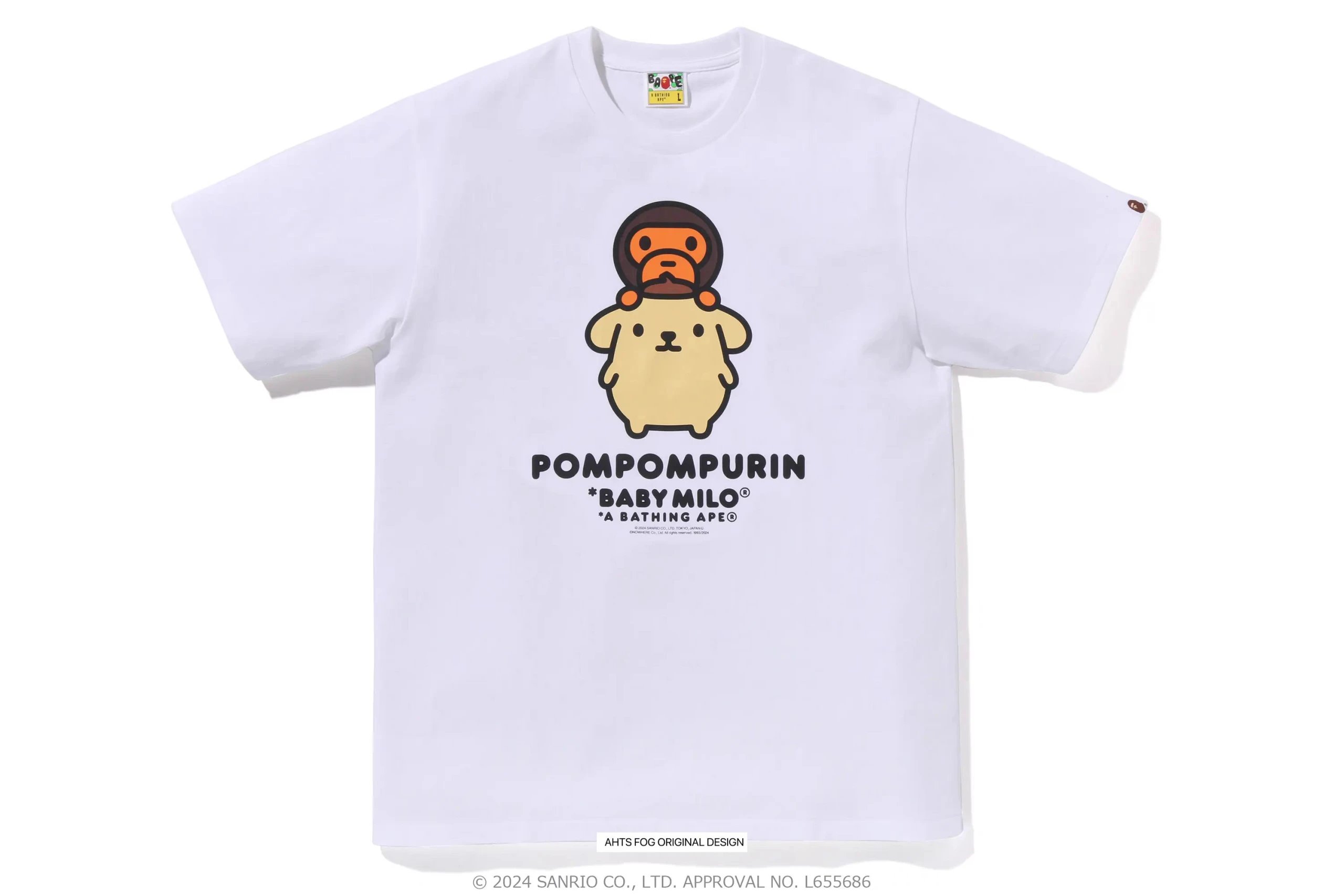 BAPE x PomPompurin Baby Milo White Men's Tee FW24