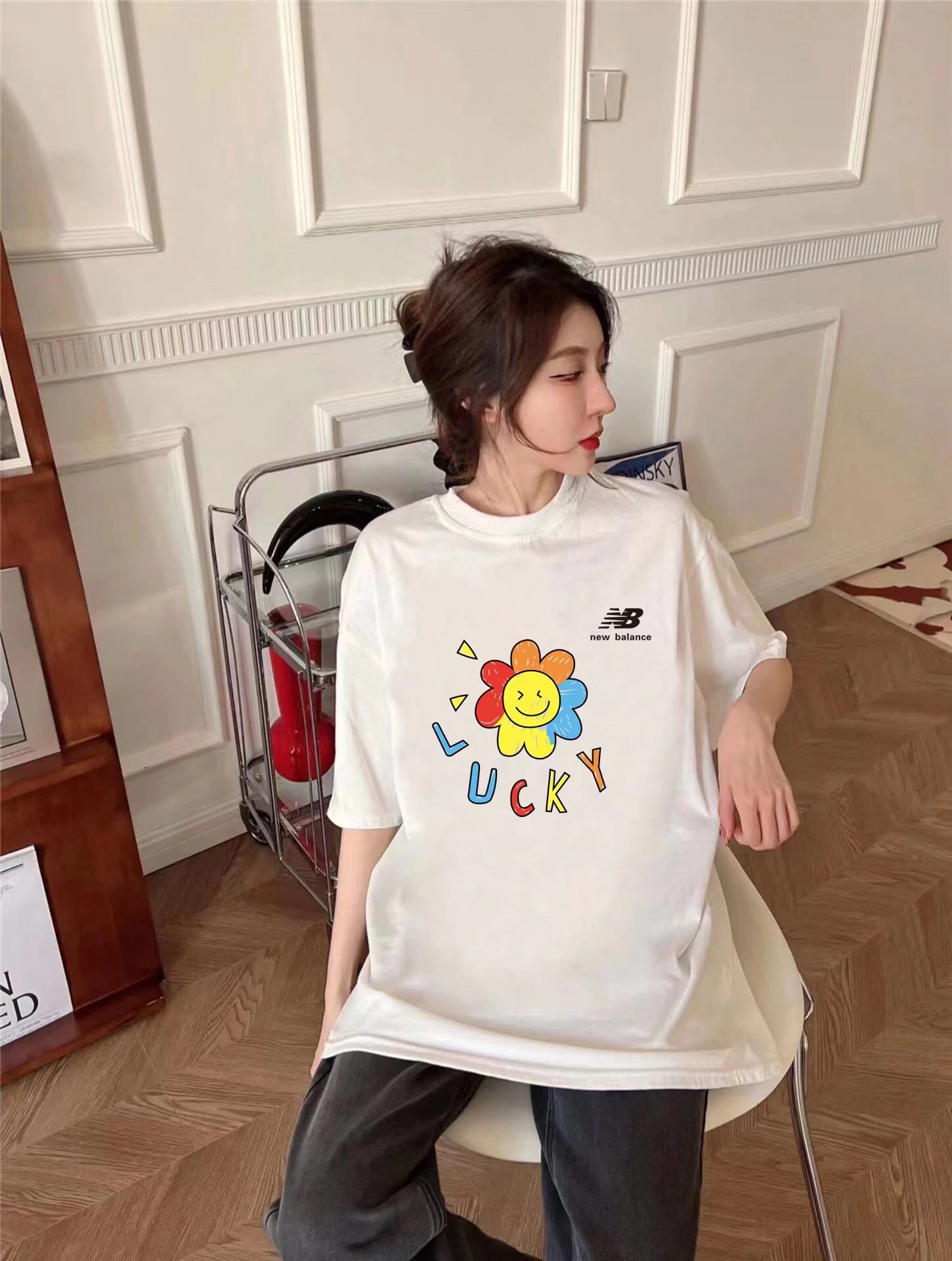 new balance lucky white T-Shirt