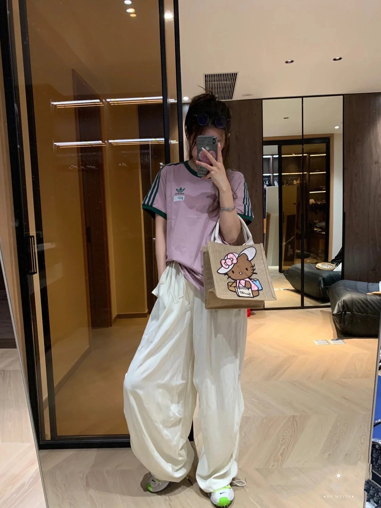 adidas sports pink T-Shirt