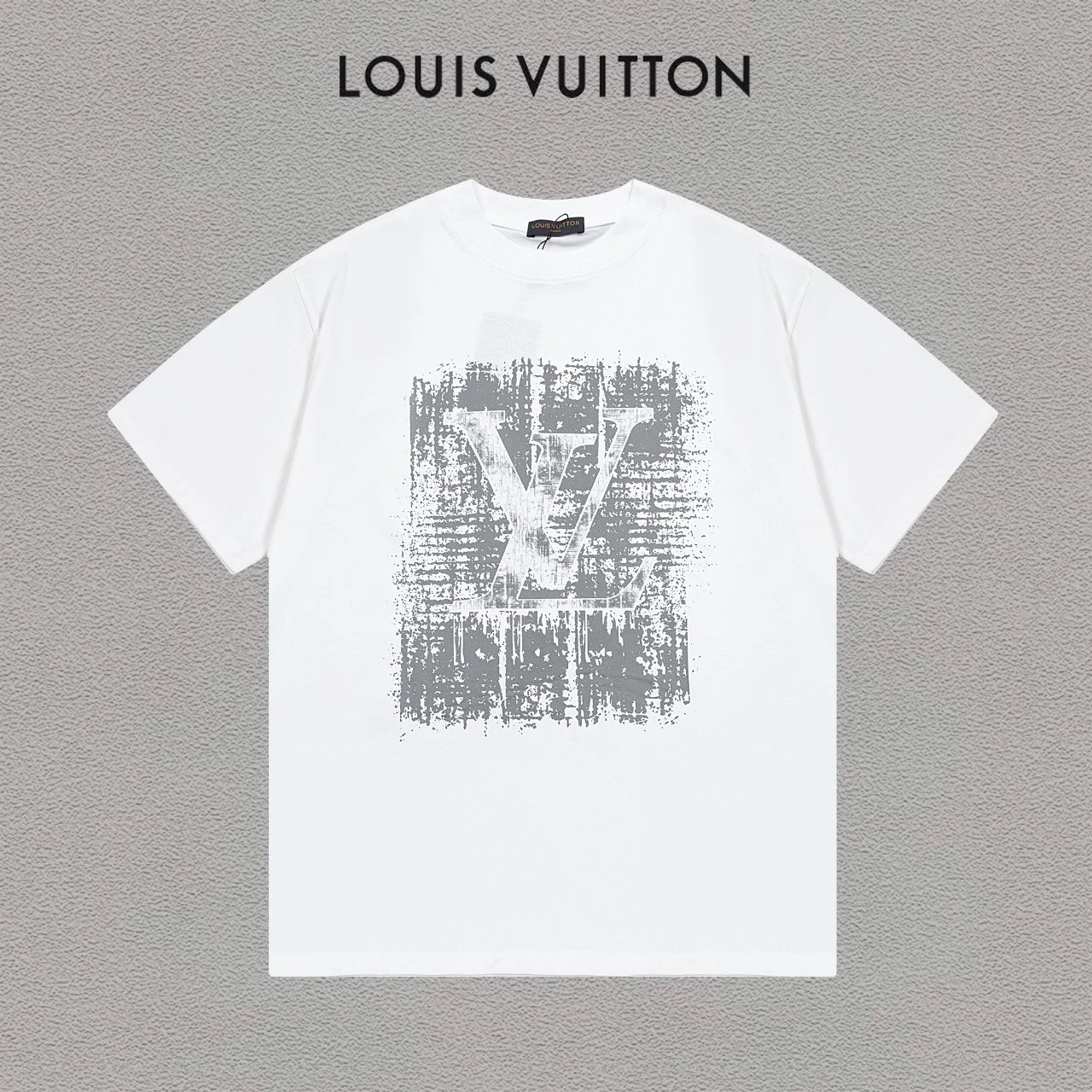 Classic All – Cotton Thick Men's Short – Sleeve T – Shirt with LV logo print