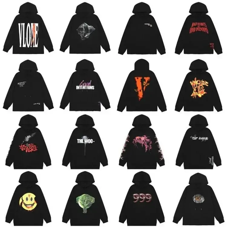 VLONE Hoodie Collection, Black, Hoodies