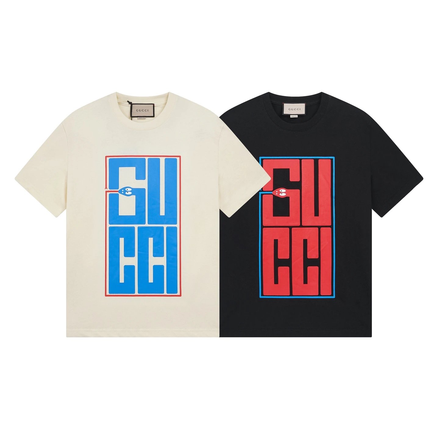Gucci Rainbow Triangle Logo Tee White
