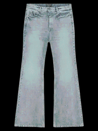 Light Blue Flared Jeans – 70s Retro Style