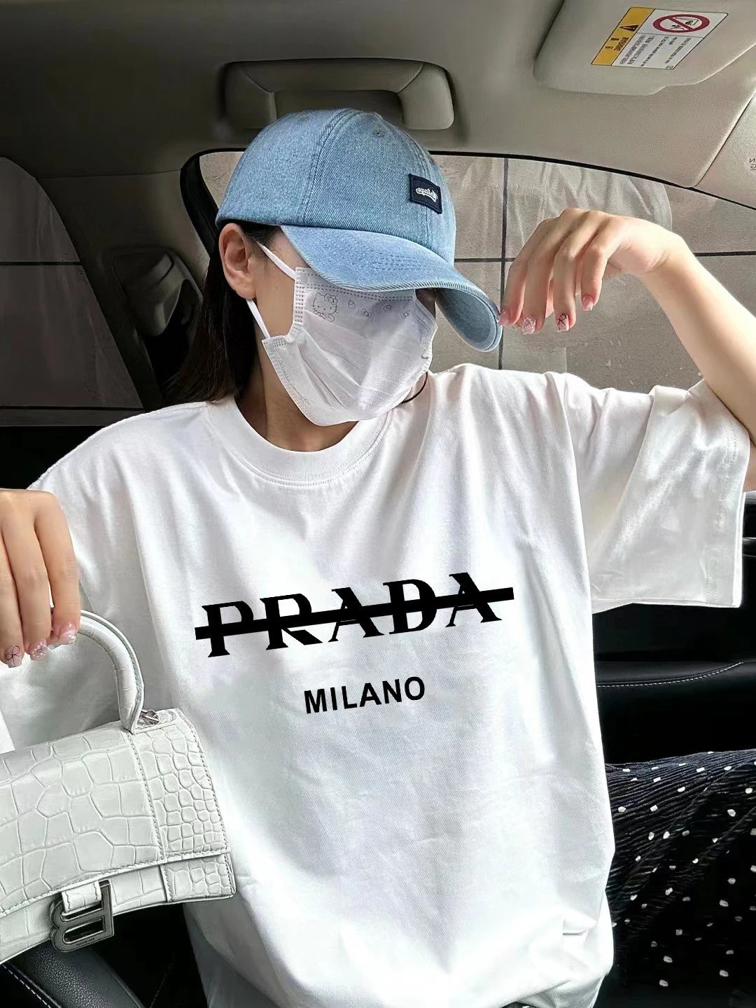 prada milano white T-Shirt