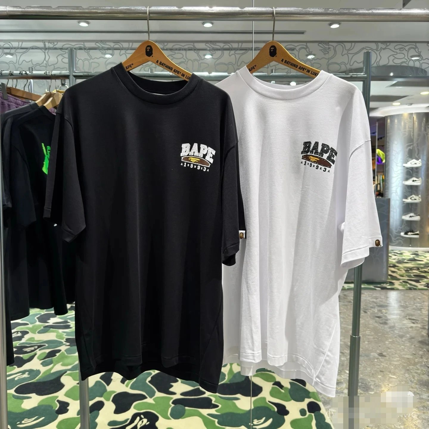 BAPE Hand Draw Relaxed Fit T-Shirt in Black Cotton