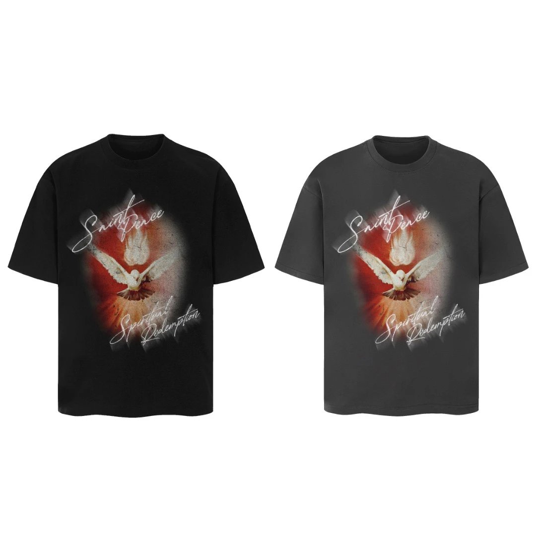 Saint Deadly Woman T-Shirt Black and Grey