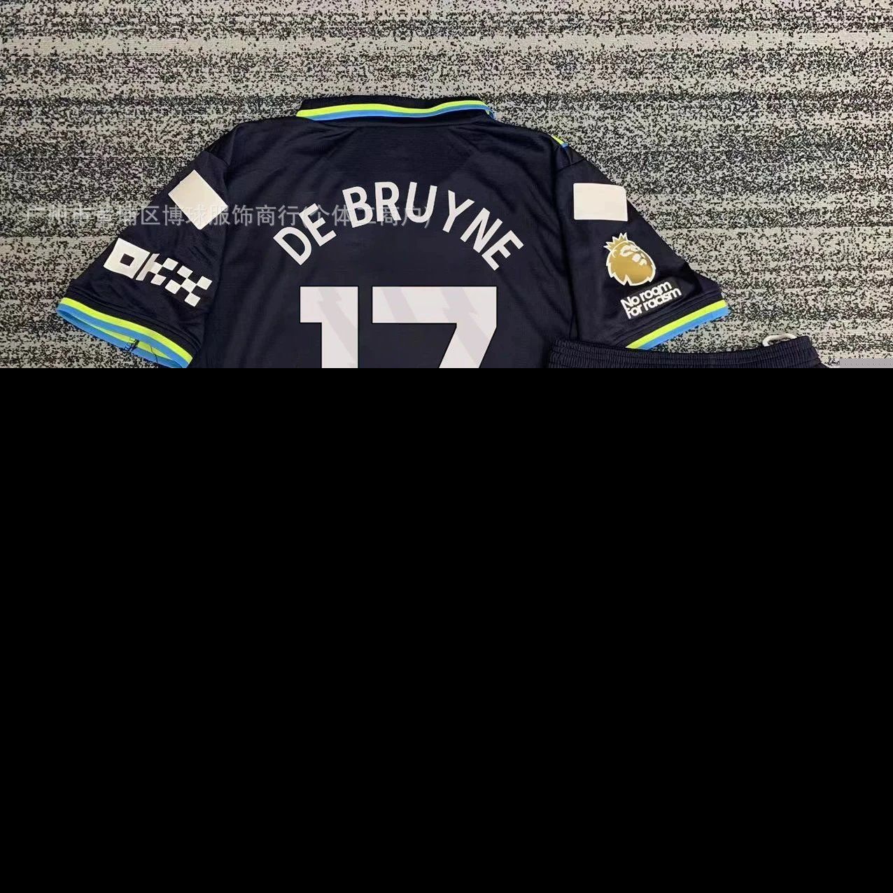 Manchester City Kevin De Bruyne #17 Away Jersey Kit – Black/Neon Yellow