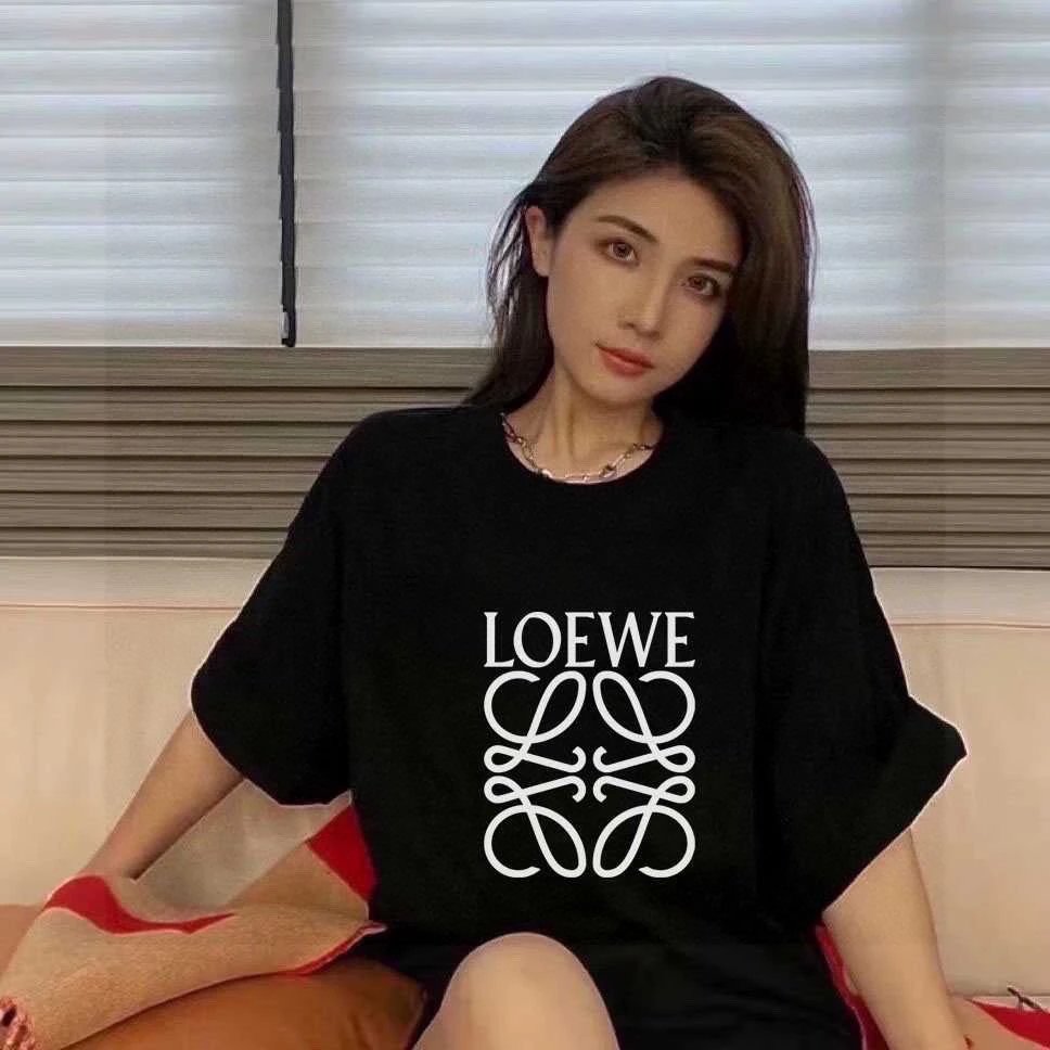 Black cotton Anagram regular fit sweatshirt and new color contrast logo embroidered unisex tee by LOEWE