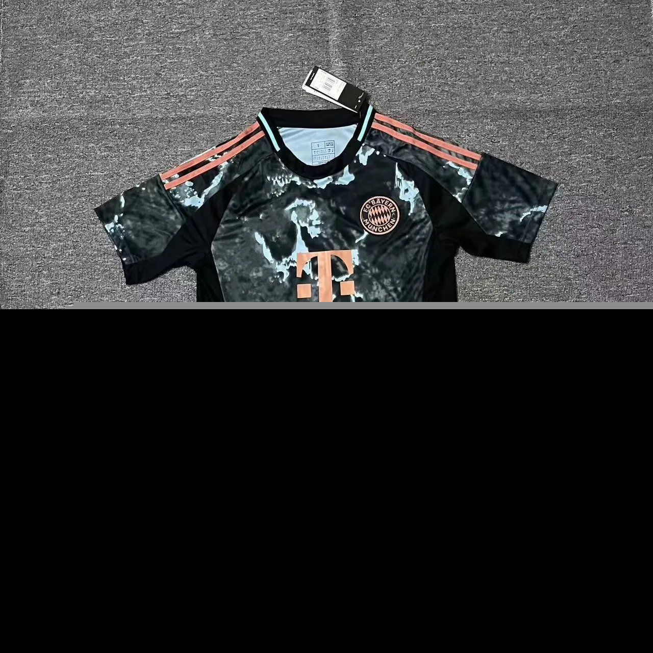 Bayern Munich Football Jersey and Shorts Set Black/Teal