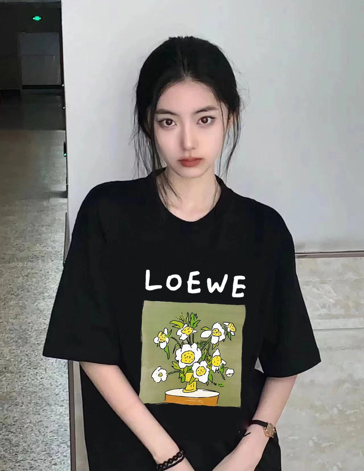 loewe art graphic t-shirt black t-shirts