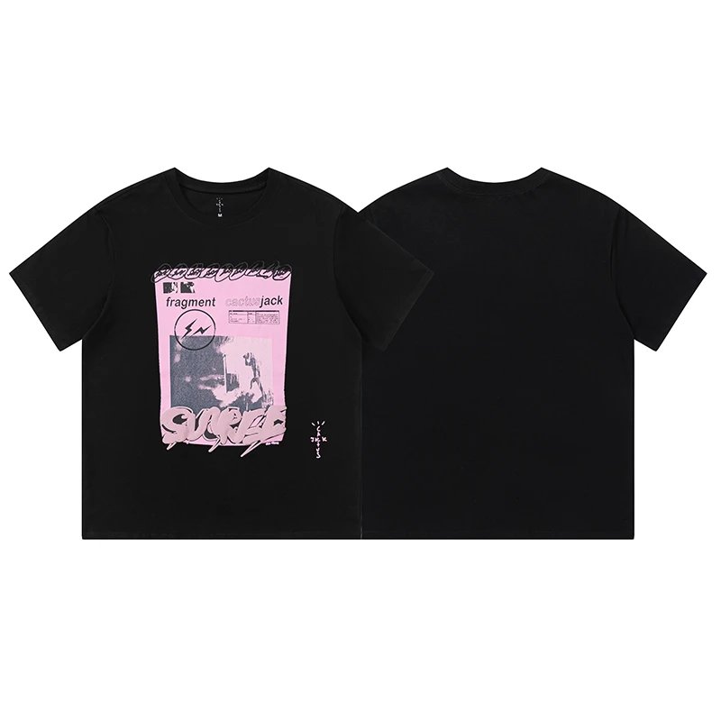 cactus jack fragment tee black T-Shirt