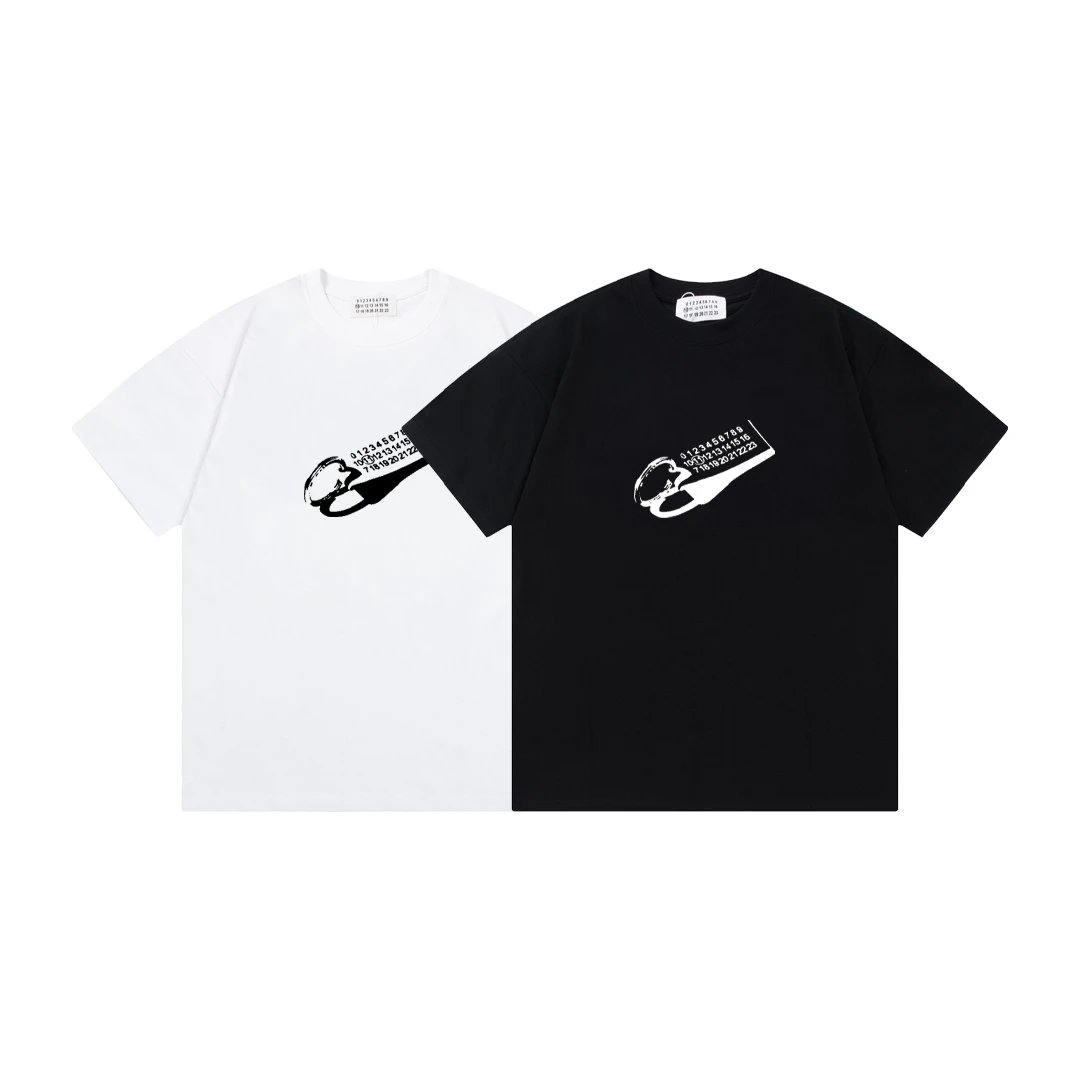 Maison Margiela 25ss Letter print scissors logo T-shirt