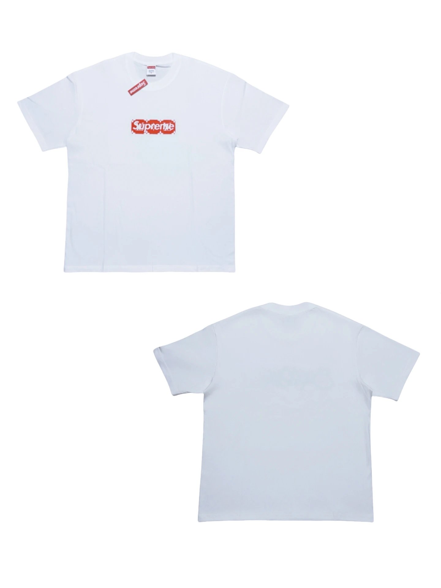 White Louis Vuitton x Supreme Box Logo T-Shirt
