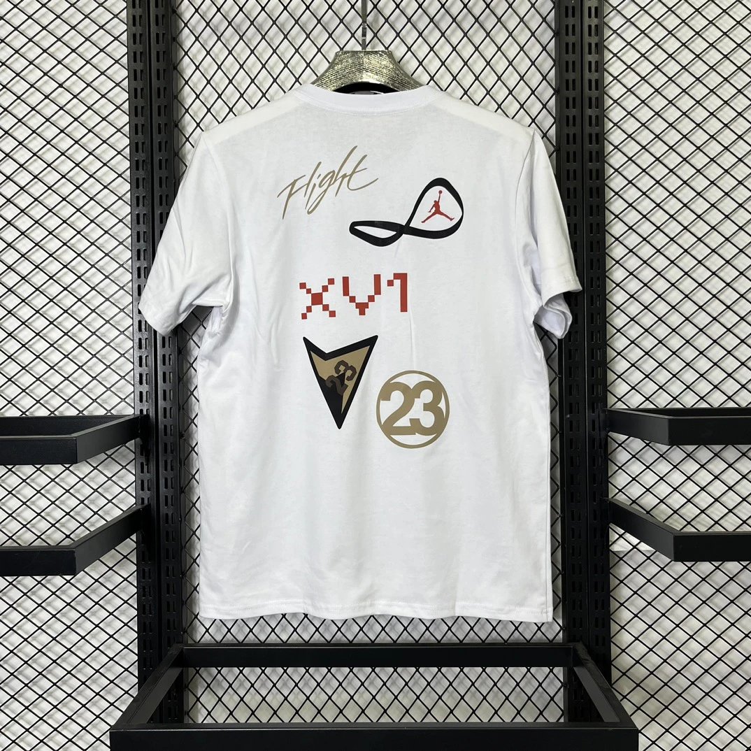 jordan flight sign graphics tee white t-shirts