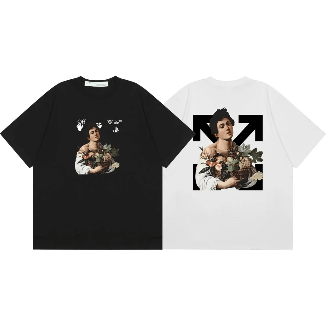 Off-White Archer Print T-Shirt Black T-Shirts