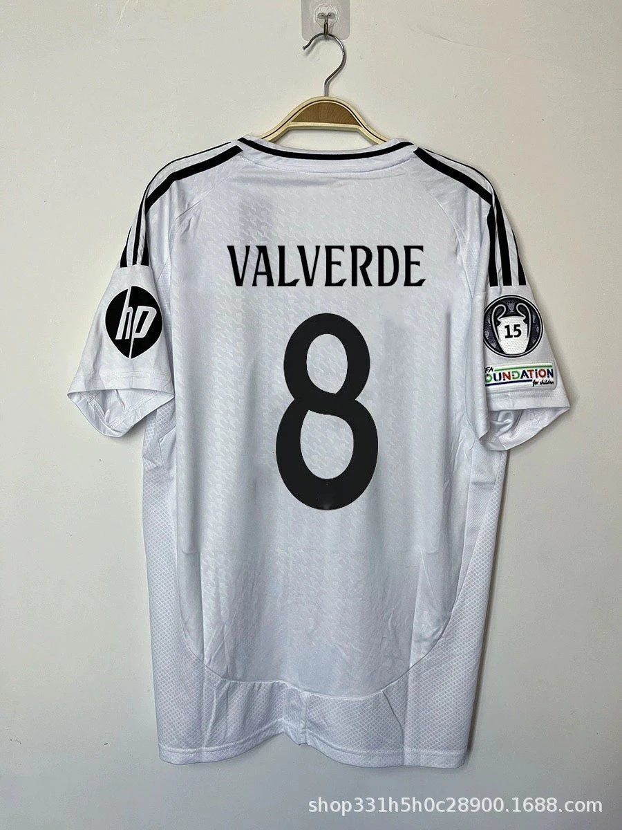 HP Valverde #8 Football Jersey White