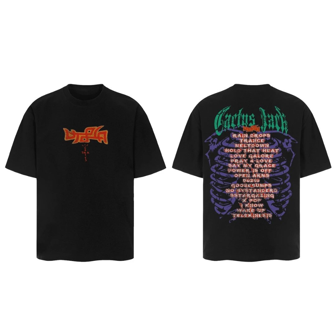cactus jack utopia t-shirt black t-shirts