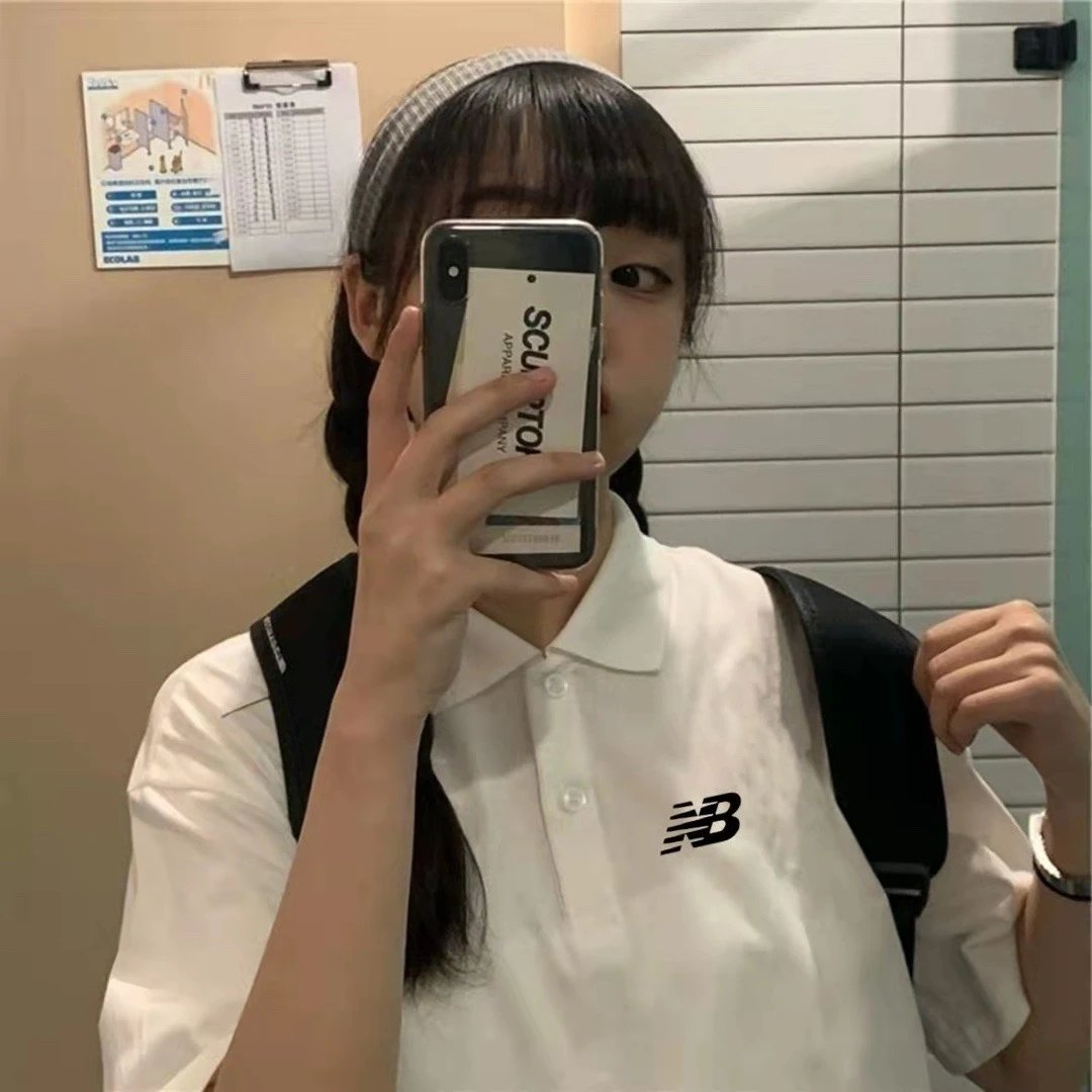 new balance polo shirt white T-Shirt