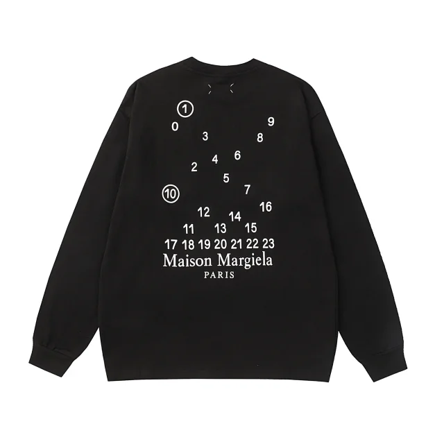 Maison Margiela Shirt with Numbers Print Pink T-Shirt