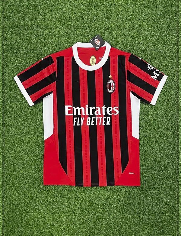 AC Milan 2025 Home Jersey Red and Black