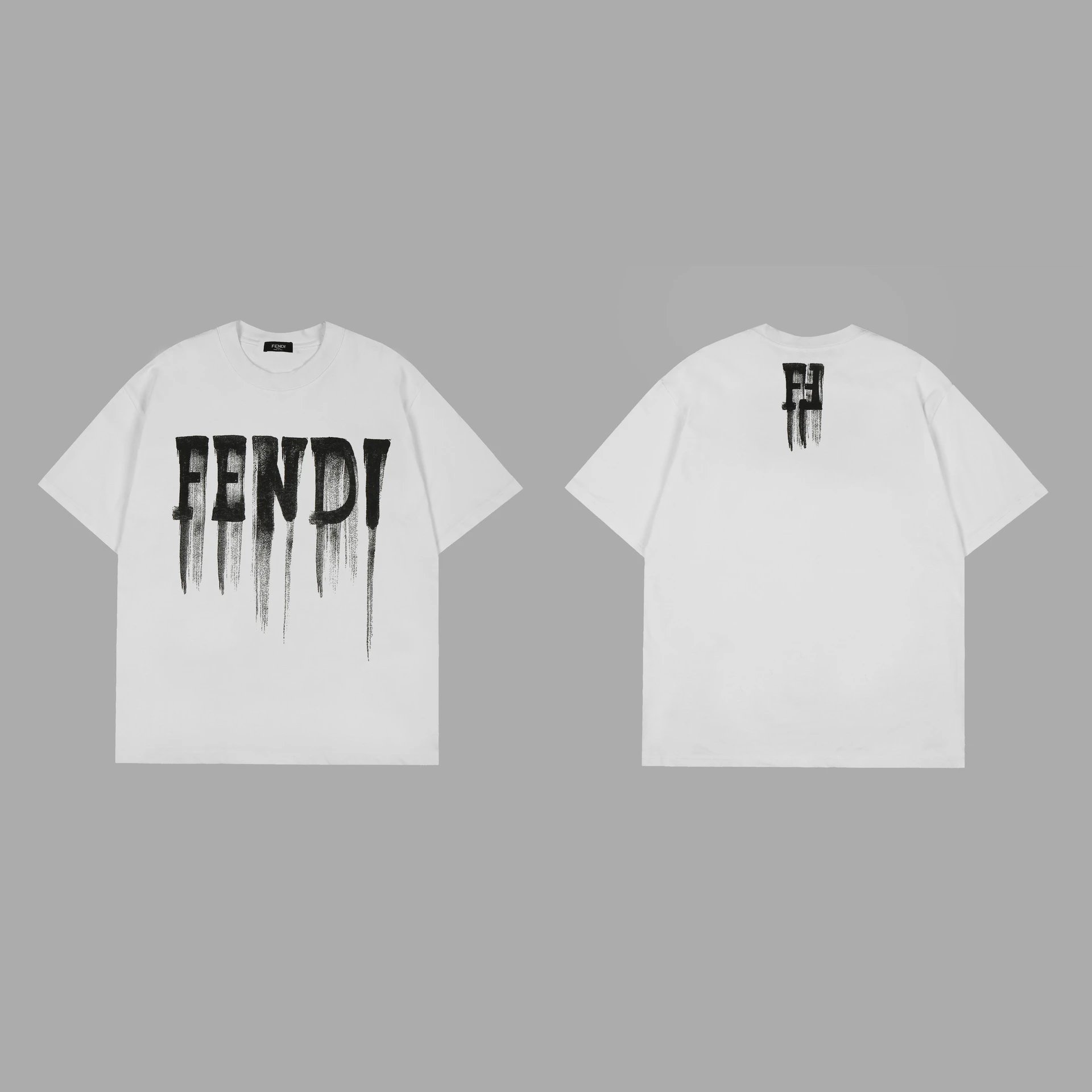 fendi drip logo t-shirt white t-shirts