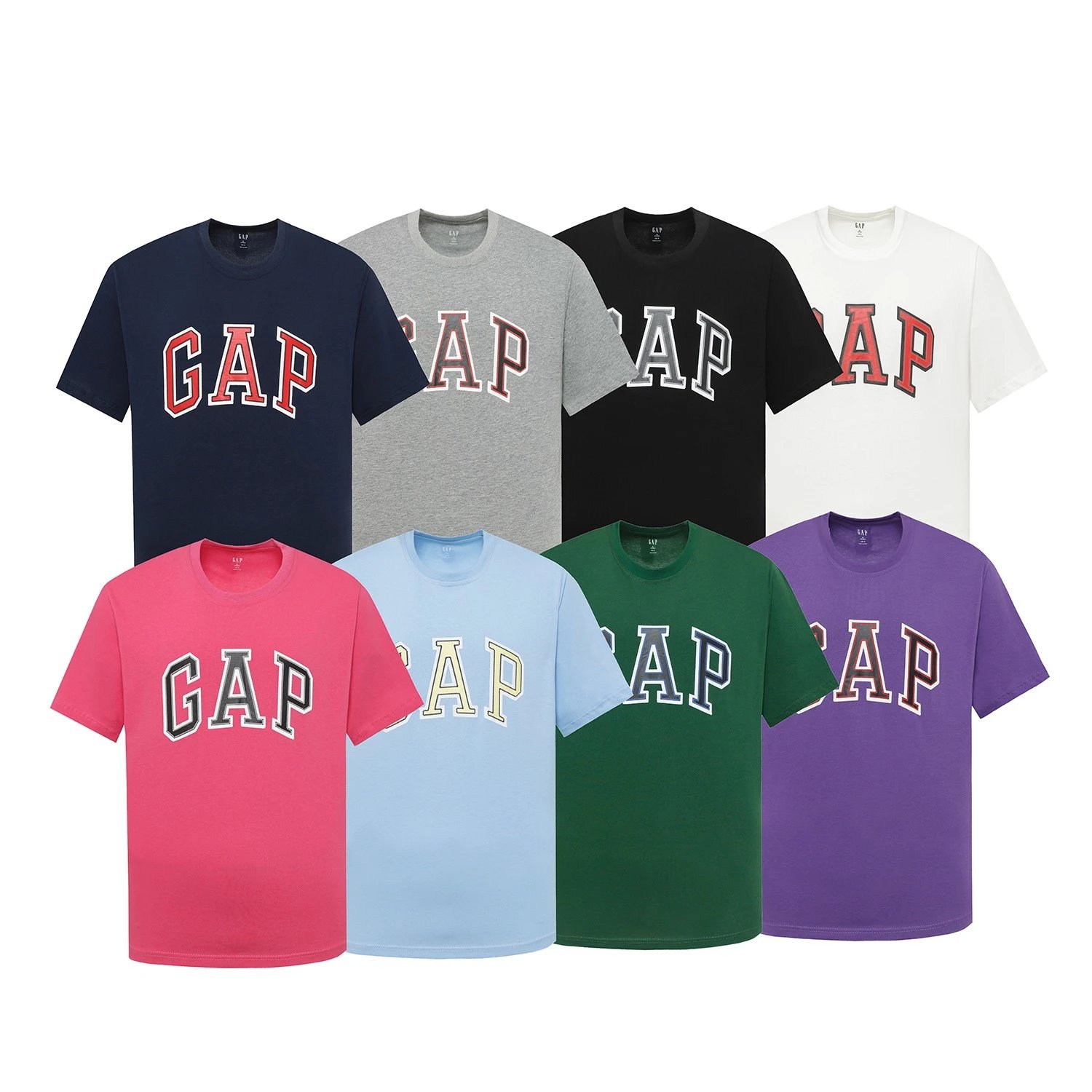 gap logo t-shirt, multi-color, t-shirts