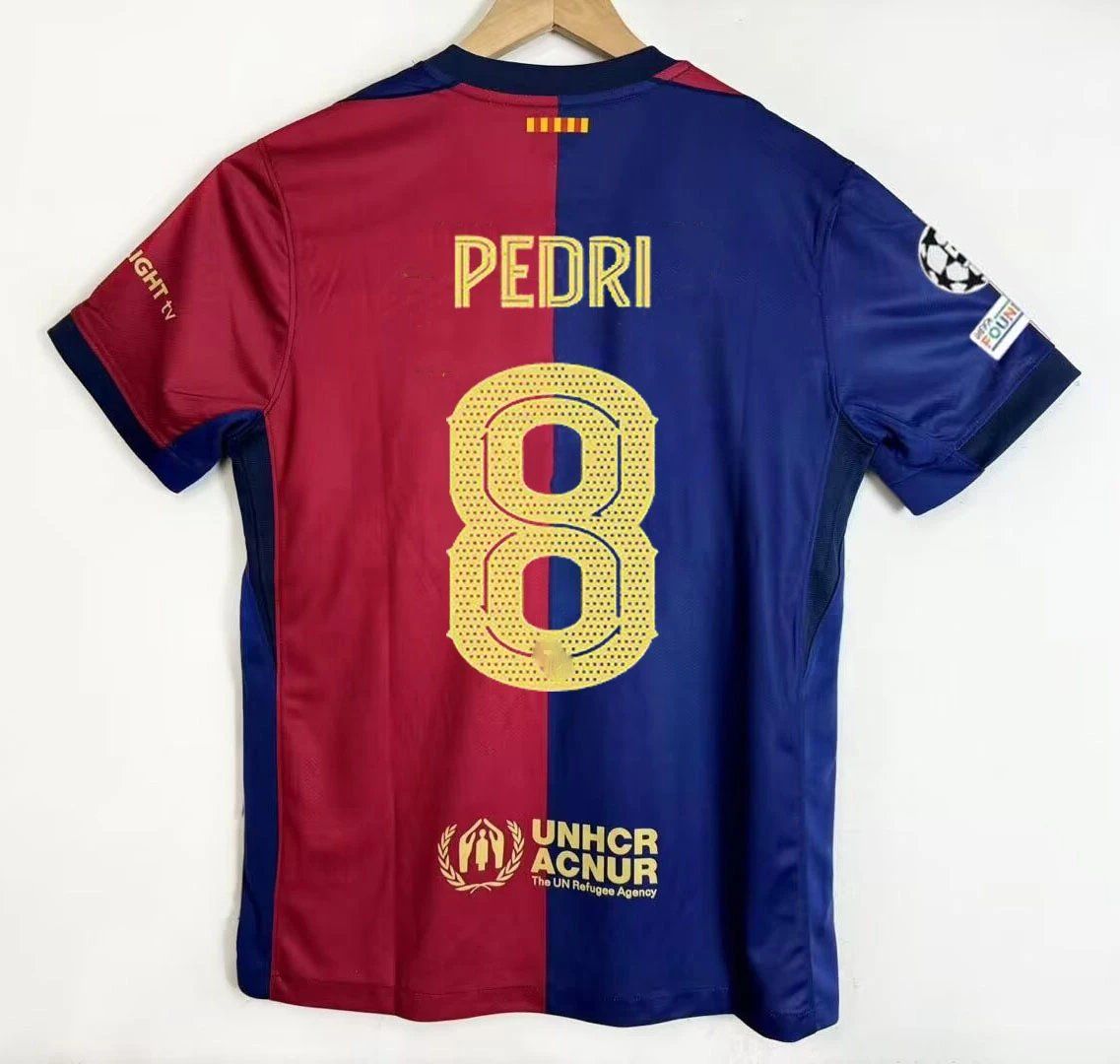 FC Barcelona 2023/24 Home Jersey – Pedri #8 Red/Blue