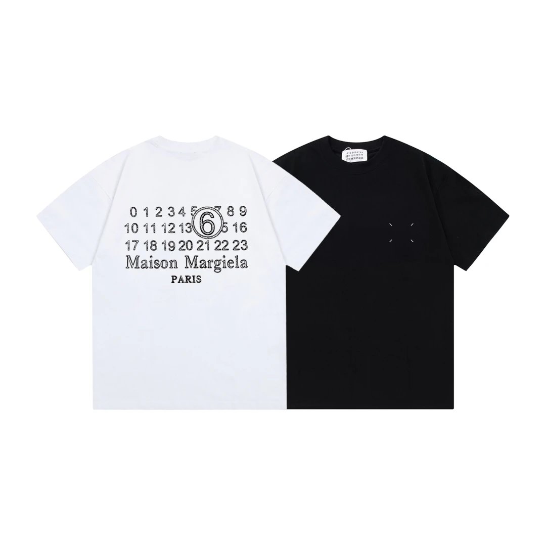 Maison Margiela Men's Off White 10 Pixel Logo Half-sleeve T-Shirt
