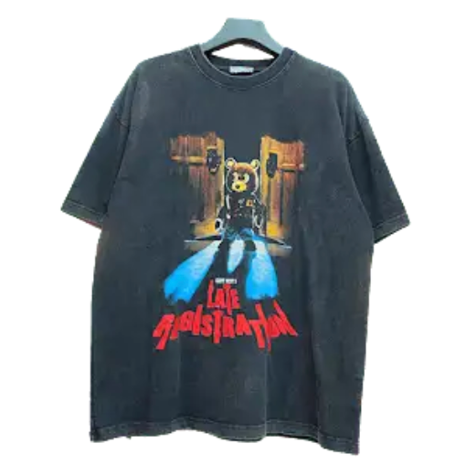 Late Registration Bear Graphic Tee, Black, T-Shirt
