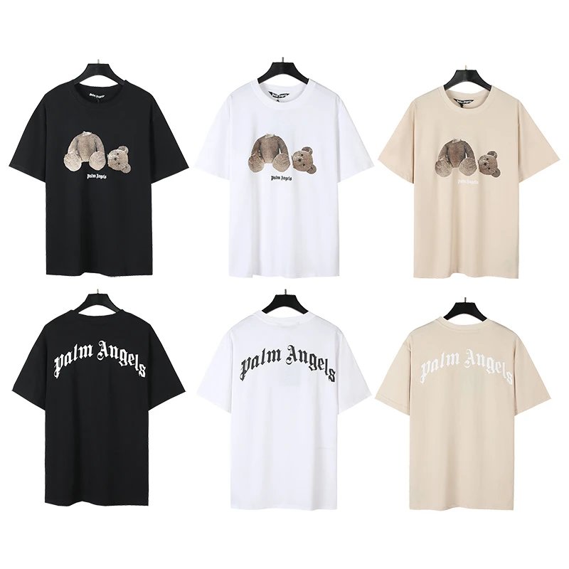 palm angels bear print t-shirt black t-shirts