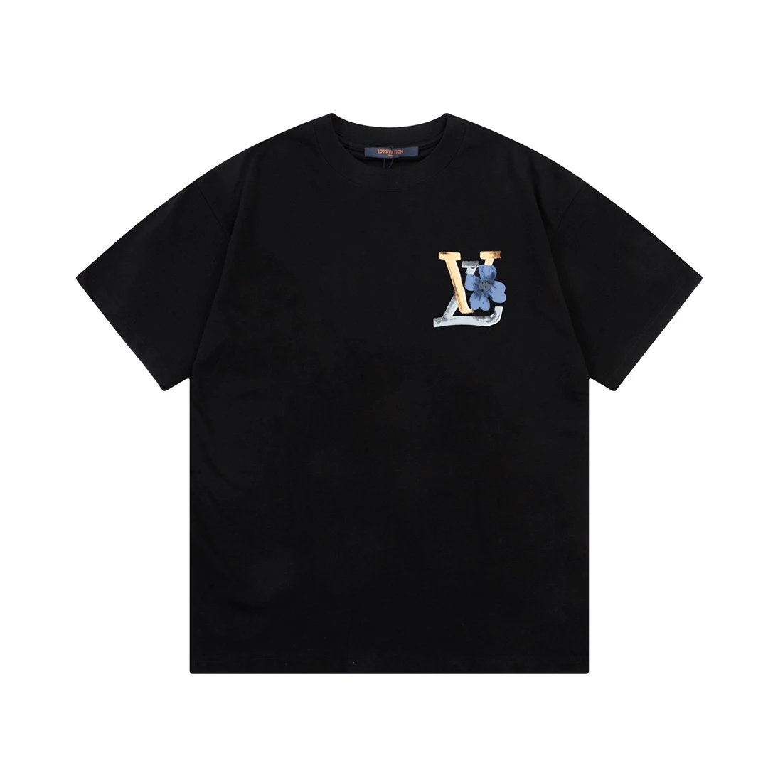Nautical Pocket T-Shirt with LV logo and blue flower print