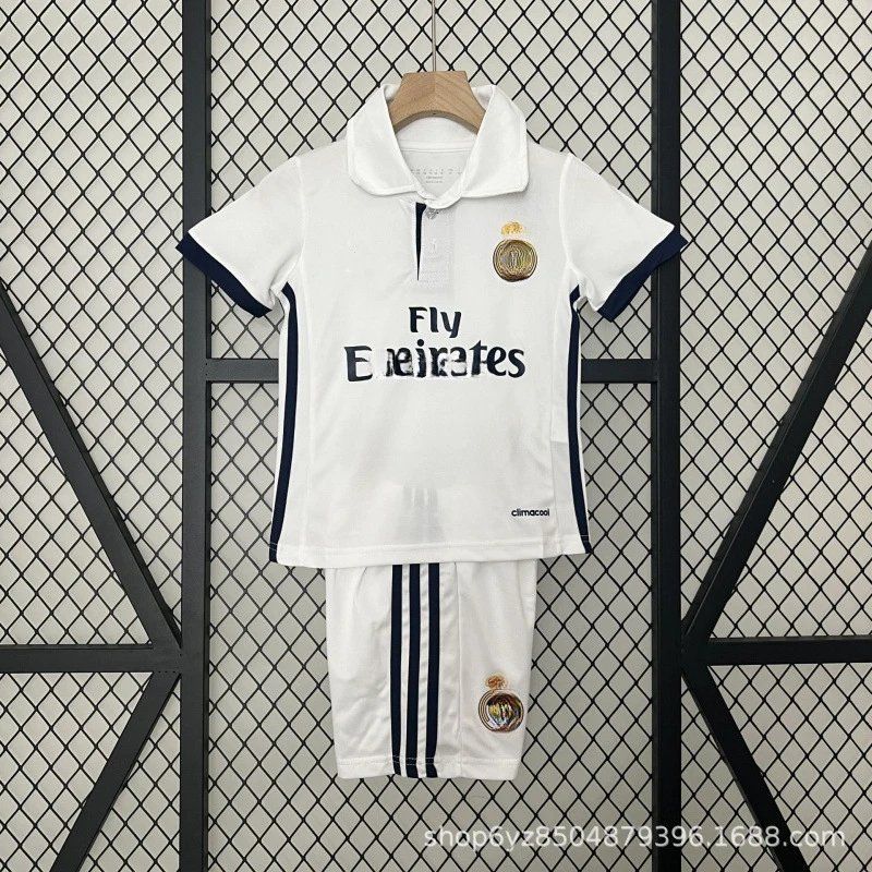 Real Madrid Kids Home Soccer Jersey Set White