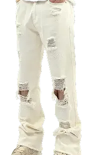 Unknown Ripped White Jeans Pants