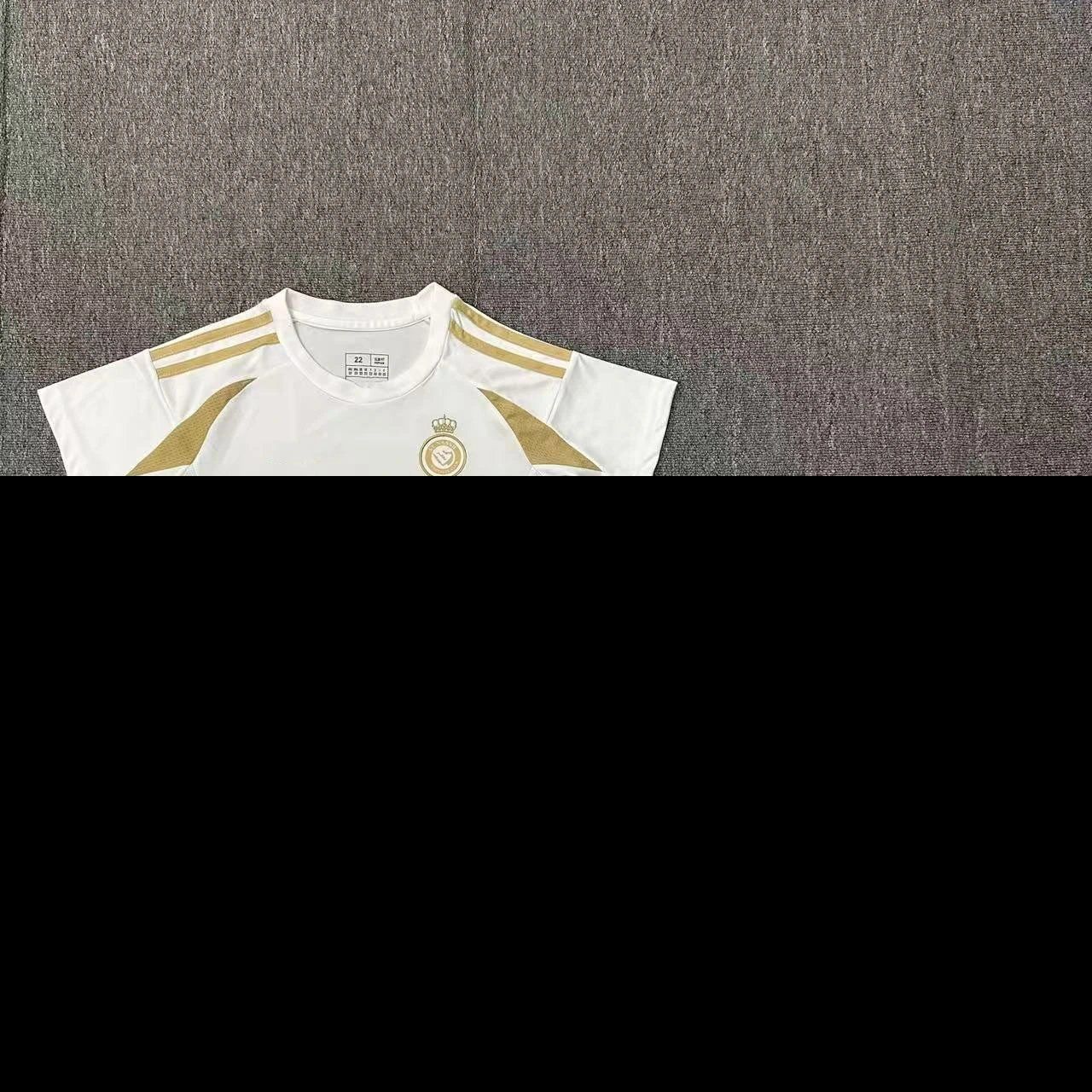 Al Nassr KAFD Jersey and Shorts Set White Gold