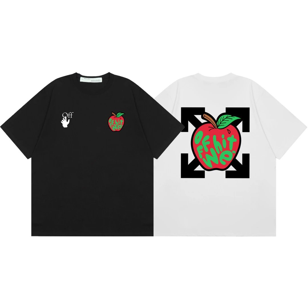 Off-White Slim Fit Apple Print Arrow T-shirt in Black for Men