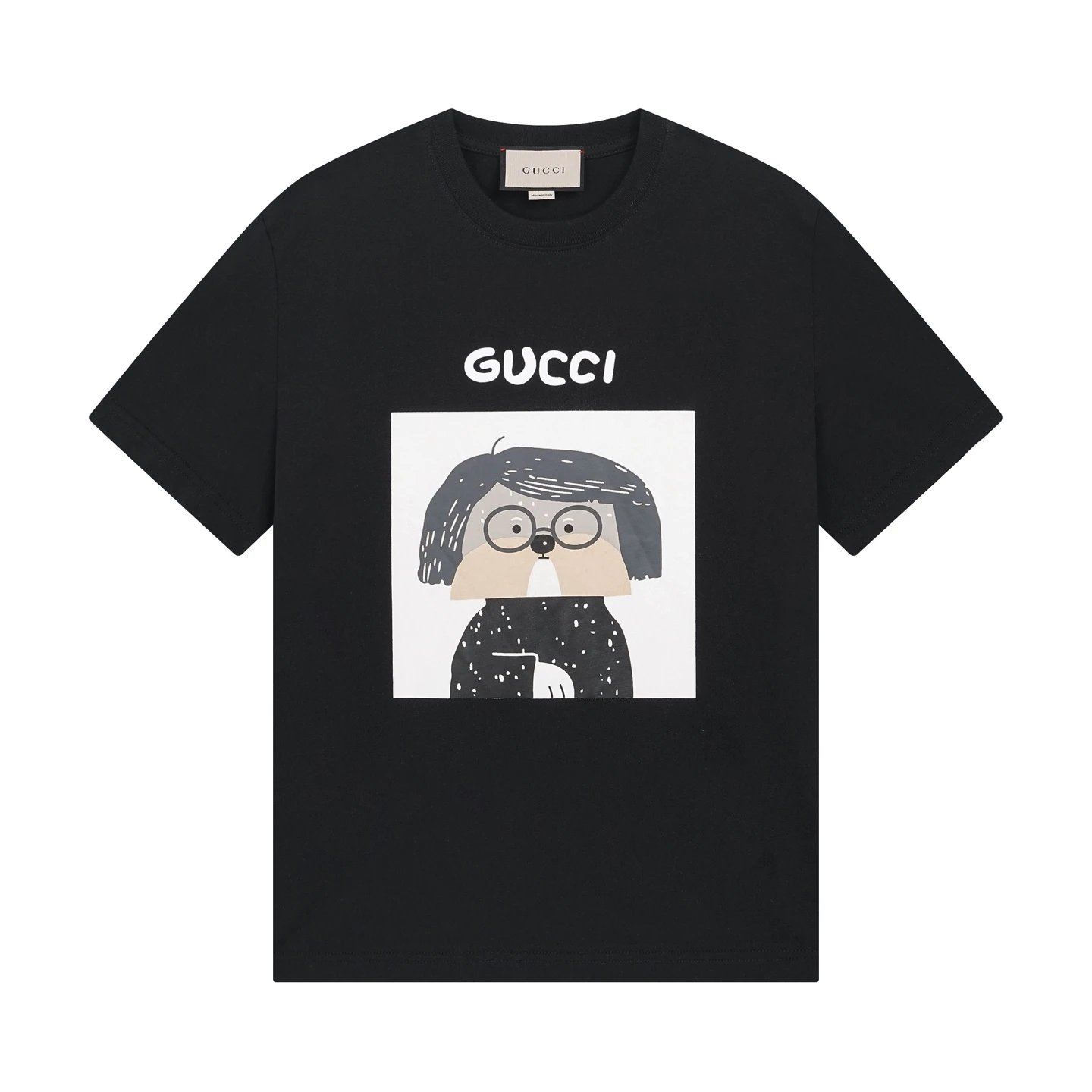 gucci graphic t-shirt black t-shirts